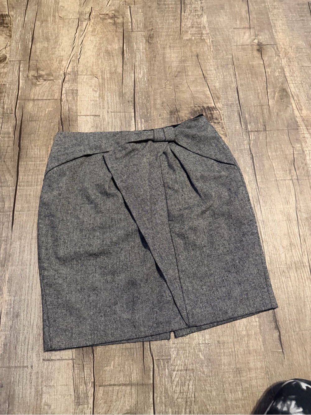 Banana Republic Gray Draped Pencil Skirt